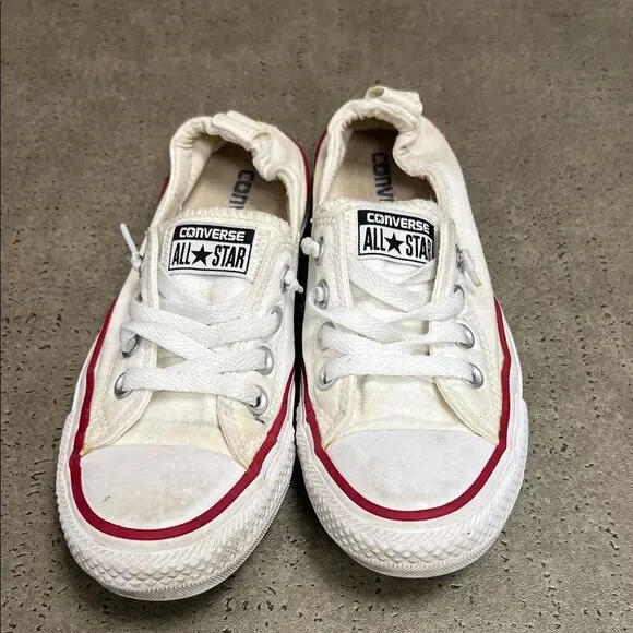 Converse Kids Cream and Red Sneakers - Picture 3 of 8